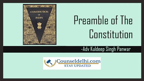 Preamble Of The Constitution Constitution Of India