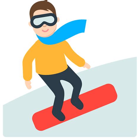Snowboarder emoji clipart. Free download transparent .PNG | Creazilla