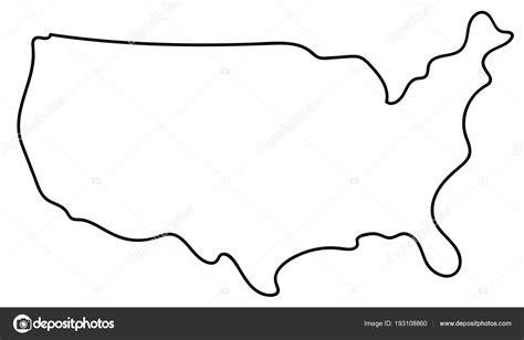 American Map Outline Wayne Baisey