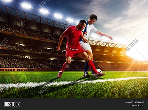 Soccer Players Action Image And Photo Free Trial Bigstock