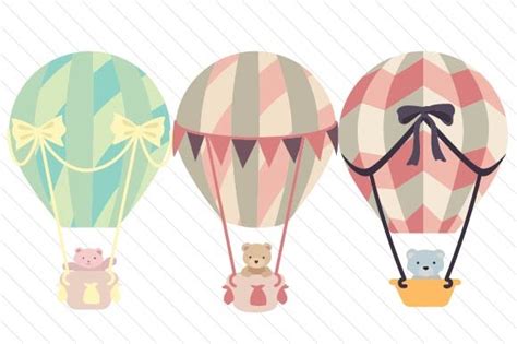 Teddy bear with balloons svg. Set with 3 Teddy Bears SVG Cut file by Creative Fabrica ...