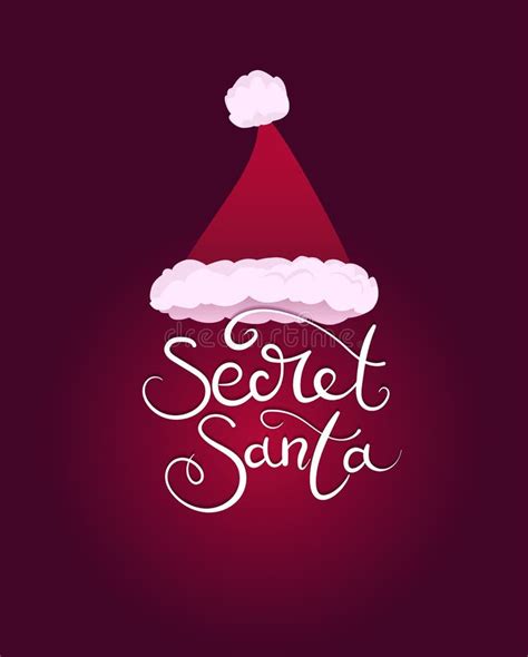 Secret Santa Poster Stock Vector Illustration Of Santas 189261104