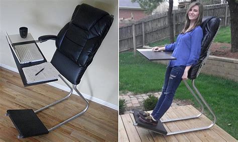 Leanchair A Cross Between A Standing Desk And Padded Chair Hits