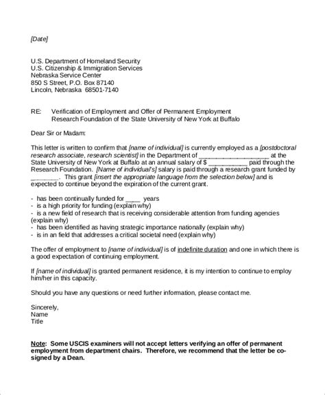 Employment Letter Sample For Immigration Master Of Template Document