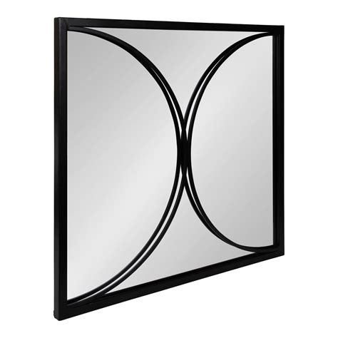 Kate And Laurel Olea Modern Square Metal Framed Wall Mirror 28 X 28