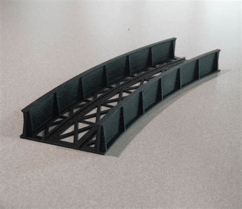 Download Free Stl File Ho Scale Curved Bridge 3d Printer Model ・ Cults