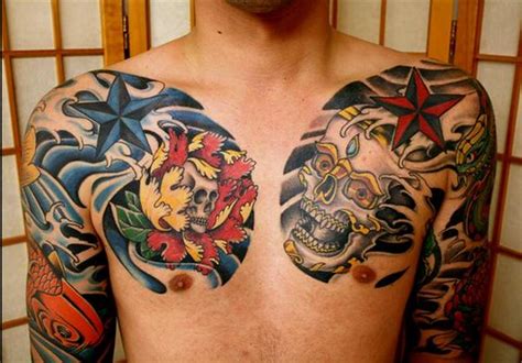 The japanese full body tattoo without the chest opening. Japanese Chest Tattoo For Womenhelenasaurus
