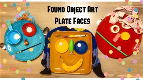 Found Object Art Plate Faces Youtube