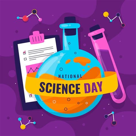 Premium Vector Flat National Science Day Illustration