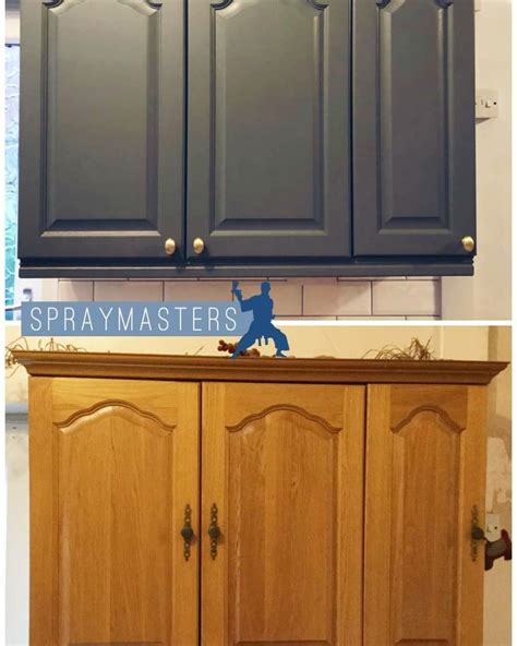 Before And After Kitchen Cabinets Spray Paint Cabinets Cheap Kitchen