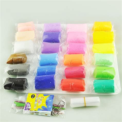 Magideal Pack Of 24 Colorful Soft Clay Plasticine Craft Diy Modelling