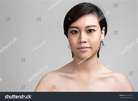 Naked Asian Woman Short Hair Stock Photo Shutterstock