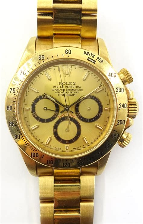 Rolex Oyster Perpetual Cosmograph Daytona 18ct Gold Bracelet Wristwatch