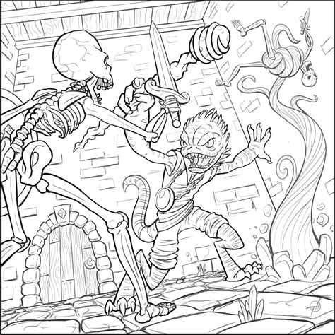More than 600 free online coloring pages for kids: Quest Realm | Coloring pages, Coloring books, Sketches