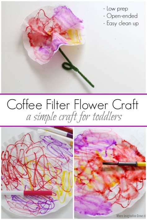Coffee Filter Flower Craft For Toddlers Where Imagination Grows
