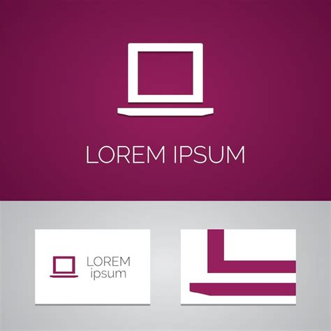 Premium Vector Laptop Logo Template Icon