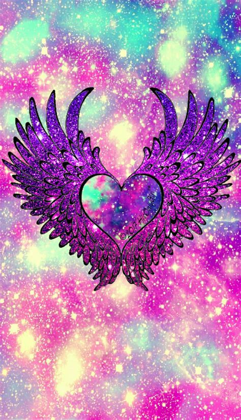 Angel heart wings galaxy wallpaper I created for the app CocoPPa ...