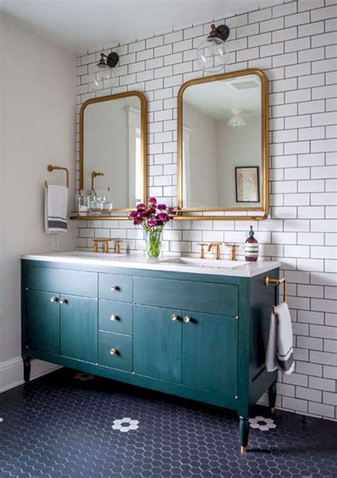 Awesome Modern Vintage Decor Ideas 0112 Blue Bathroom Interior