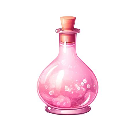 Pink Potions In A Bottle Illustration Gui Element Pink Potion Bottle