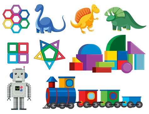 A Set Of Colourful Baby Toys 295829 Vector Art At Vecteezy