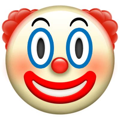This question what is a clown face emoji? Clown Apple Emoji transparent PNG - StickPNG