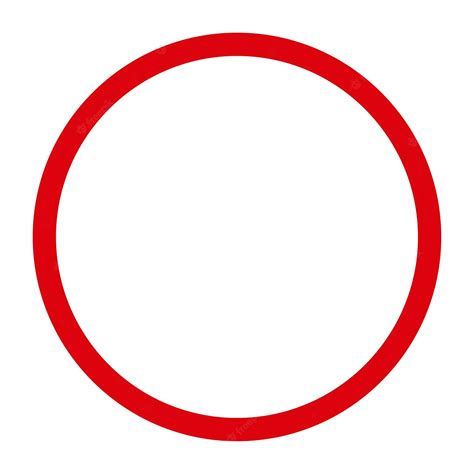 Cercle Rouge Symbole D Interdiction Panneau De Signalisation Vide Vecteur Premium