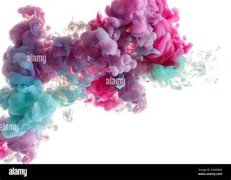 Abstract Background Mix Of Pastel Color Splash From Water Paint Stock