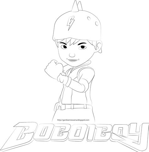 Mewarnai Gambar Boboiboy Galaxy