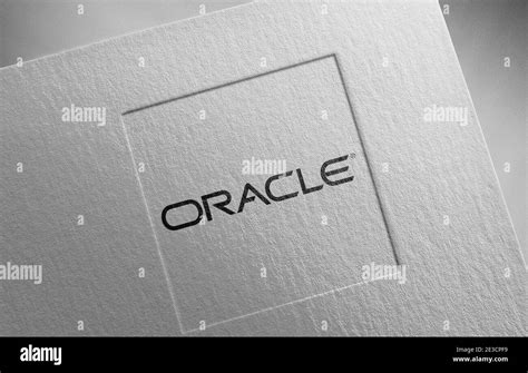 Ilustración De La Textura Del Papel Del Logotipo De Oracle Fotografía