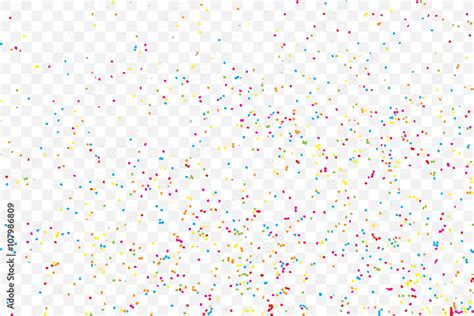 Abstract Colorful Confetti Background Isolated On Transparent