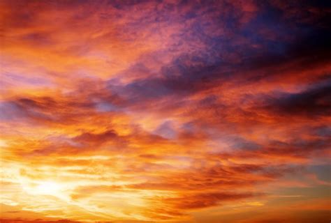Fiery Orange Sunset Sky Beautiful Sky Sky Background Diagnostic