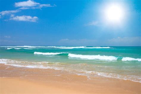 Beautiful Ocean Beach Scene On A Bright Day Beach Scene Images