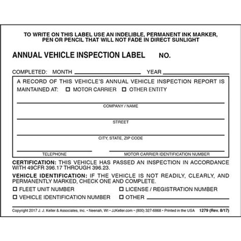 How To Fill Out Annual Vehicle Inspection Label Bliss Shine