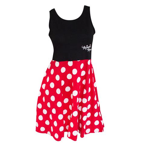 Minnie Mouse Red Polka Dot Ladies Dress Medium