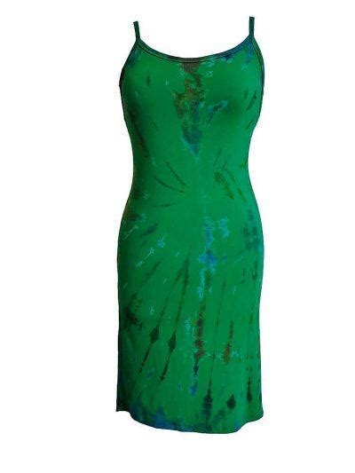 Tie Dye Strap Dress Emerald Green Maya Of Glastonbury