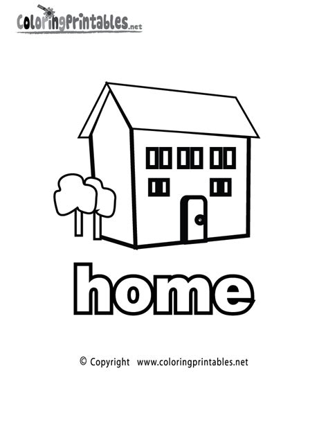 Free Printable Home Coloring Page
