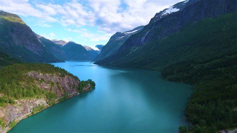 Beautiful Nature Norway Natural Landscape Aerial Footage