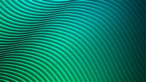 Wallpaper Waves Lines Green Hd Abstract 15588