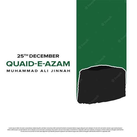 Premium Vector Quaid E Azam Muhammad Ali Jinnah Day 25 December Poster