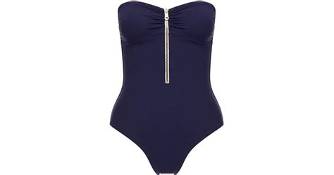 Melissa Odabash Bondi Navy Zip One Piece Ciara Blue Zipper Swimsuit