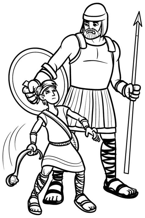 They may also provide opportunities for children to express a creative character that is. David And Goliath Coloring Page | David and goliath ...