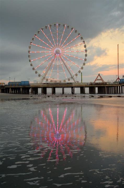 Atlantic City New Jersey Ferris Wheel On Steel Pier Editorial Stock