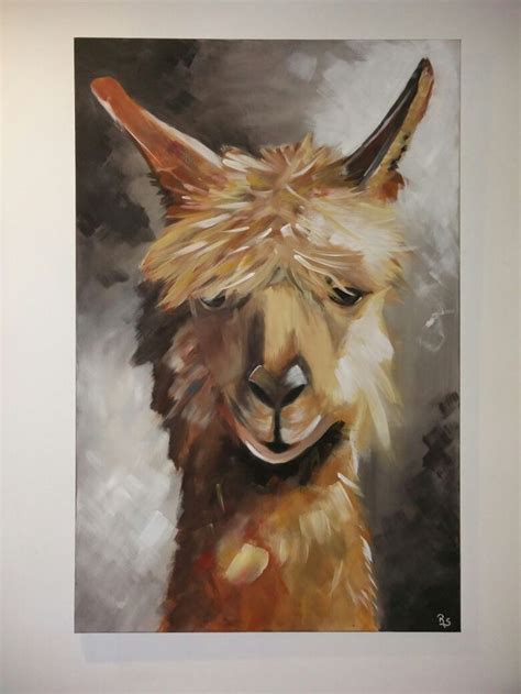 Alpaca Painting Animal Paintings Llama Painting Art Inspiration