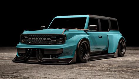 Slammed 2021 Ford Bronco Seems Totally Out Of Place Still Looks