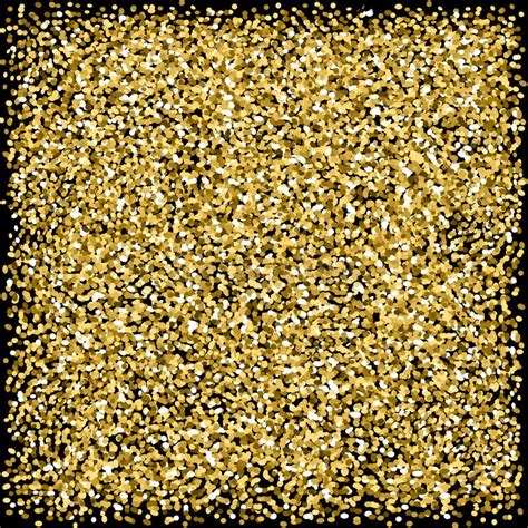 Gold Sparkles Glitter Texture Black Background Stock Vector