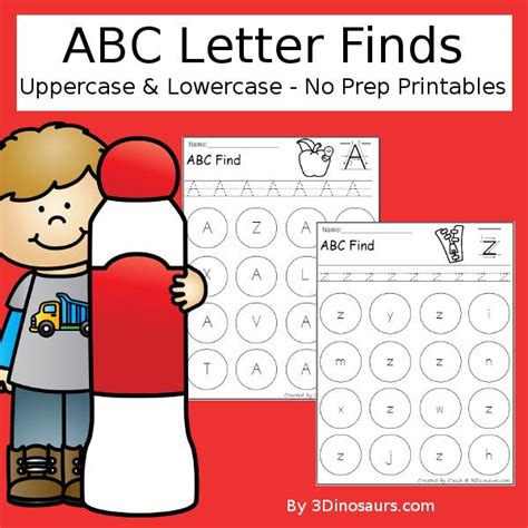 Free Abc Letter Find Uppercase Or Lowercase Printable Abc Letters