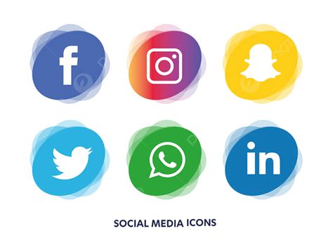 Set Social Media Vector Png Images Social Media Icons Set Social