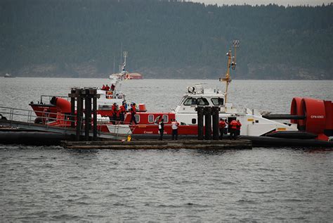 Coast Guard Hovercraft Hits Ganges Harbour Sailboat Gulf Islands