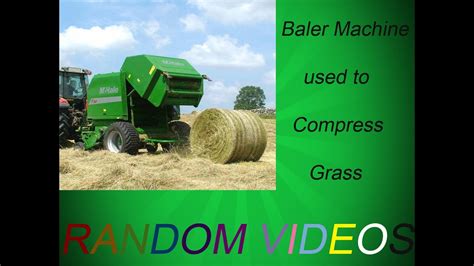 Baler Machine Used To Compress Grass For Silage Use Youtube