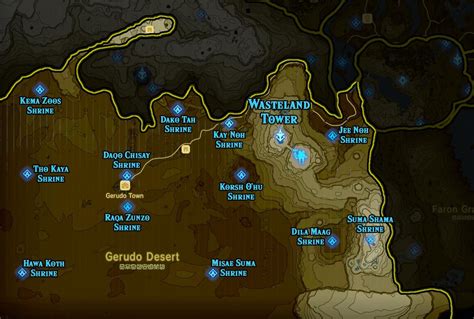 Zelda Breath Of The Wild Shrine Maps And Locations Zelda Breath